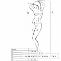 Passion BS026 Czarna sukienka kabaretka bodystocking uniwersalna Passion