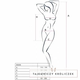 Passion BS026 Czarna sukienka kabaretka bodystocking uniwersalna Passion