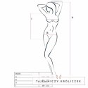 Passion BS035 Bodystocking kabaretka biały uniwersalny rozmiar Passion