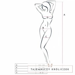 Passion BS056 Bodystocking kabaretkowy czerwony uniwersalny Passion