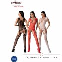 Passion BS099 Czerwone Bodystocking Jednoczęściowe Uniwersalne Passion