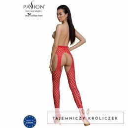 Passion Eco Collection Bodystocking ECO S003 Czerwony - Ekologiczny Design Passion