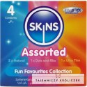 Skins Zestaw Prezerwatyw Premium Mix 4 szt. - rożne tekstury i warianty SKINS