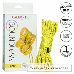 CalExotics Boundless Lina lina bawełniana 10 m żołta shibari CALEXOTICS