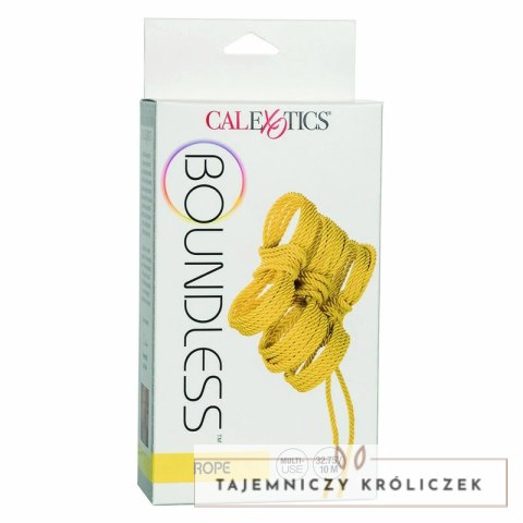 CalExotics Boundless Lina lina bawełniana 10 m żołta shibari CALEXOTICS