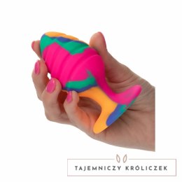 CalExotics Cheeky Medium Tie Dye silikonowa zatyczka anatomiczna z przyssawką 9cm CALEXOTICS