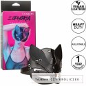 CalExotics Euphoria Maska Kot - aksamit, regulowana, wegańska skora CALEXOTICS