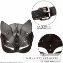 CalExotics Euphoria Maska Kot - aksamit, regulowana, wegańska skora CALEXOTICS