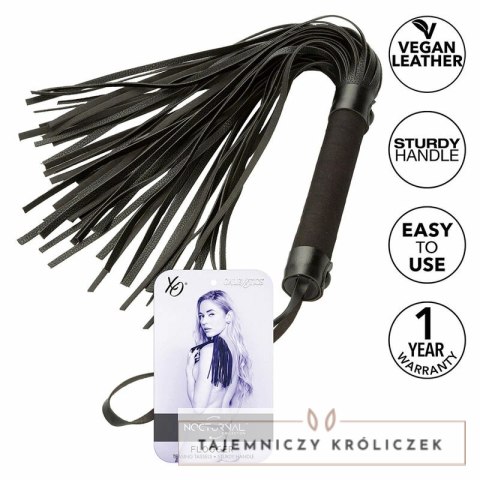 CalExotics Nocturnal Flogger czarny - wytrzymały model skorzany CALEXOTICS