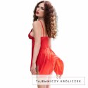 Chilirose CR 4461 Babydoll S/M czerwony, koronka, transparentny komplet CHILIROSE