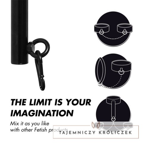 Fetish Submissive Regulowany Separator z 4 Elementami, 62 cm, Czarny FETISH SUBMISSIVE