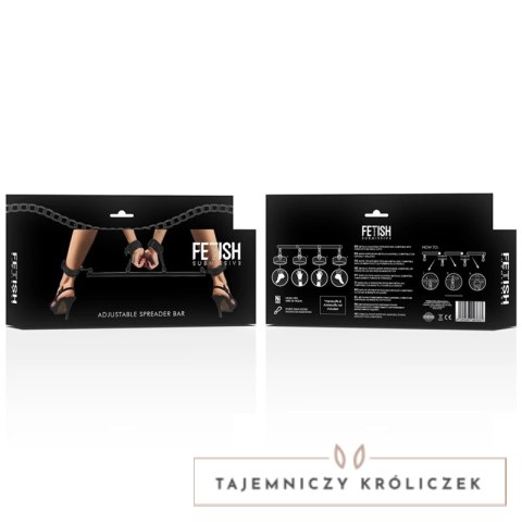 Fetish Submissive Regulowany Separator z 4 Elementami, 62 cm, Czarny FETISH SUBMISSIVE