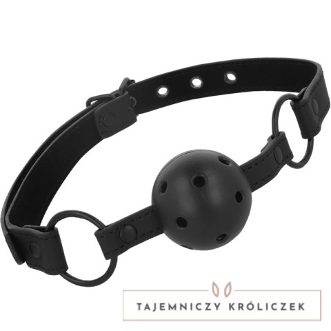 Intense Fetish Pasek z kulą vegan leather - regulowany, czarny INTENSE