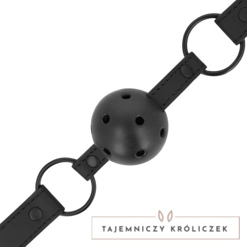 Intense Fetish Pasek z kulą vegan leather - regulowany, czarny INTENSE