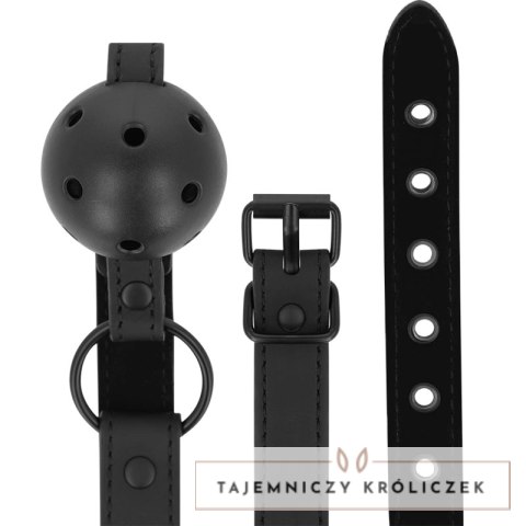 Intense Fetish Pasek z kulą vegan leather - regulowany, czarny INTENSE