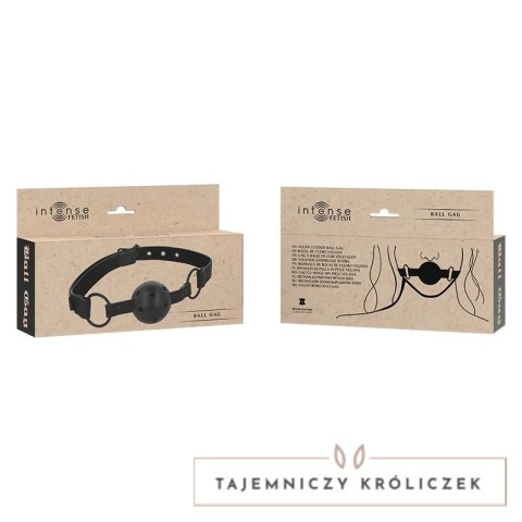 Intense Fetish Pasek z kulą vegan leather - regulowany, czarny INTENSE
