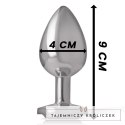 Intense Korek Metalowy Aluminium Białe Serce L 9cm x 4cm INTENSE