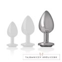 Intense Korek Metalowy Aluminium Białe Serce L 9cm x 4cm INTENSE