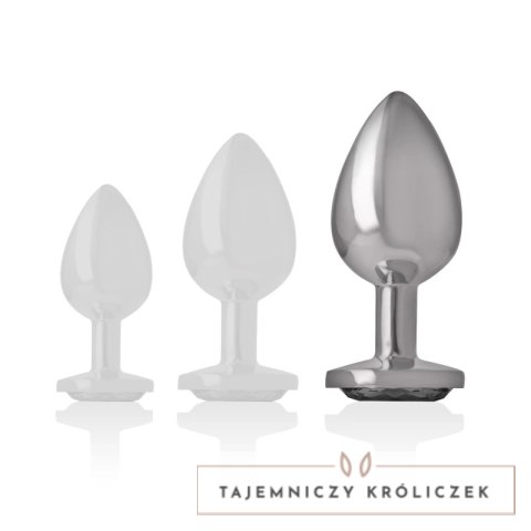 Intense Korek Metalowy Aluminium Białe Serce L 9cm x 4cm INTENSE