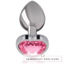 Intense Metalowy Korek Anatomiczny L Rożowe Serce 9cm x 4cm INTENSE