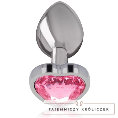 Intense Metalowy Korek Anatomiczny L Rożowe Serce 9cm x 4cm INTENSE