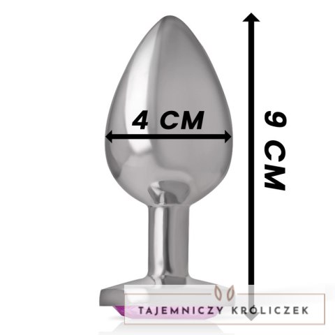 Intense Metalowy Korek Anatomiczny L Rożowe Serce 9cm x 4cm INTENSE