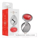 Intense Metalowy Korek z Czerwonym Kryształem Rozmiar M 8cm 3,3cm INTENSE