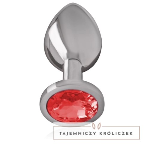 Intense Metalowy Korek z Czerwonym Kryształem Rozmiar M 8cm 3,3cm INTENSE
