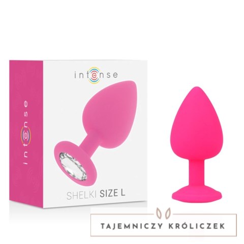 Intense Shelki L anatomiczna wtyczka silikonowa fuksja 9,2 cm INTENSE
