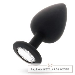 Intense Shelki M korek anatomiczny silikonowy czarny 3,5x8 cm INTENSE