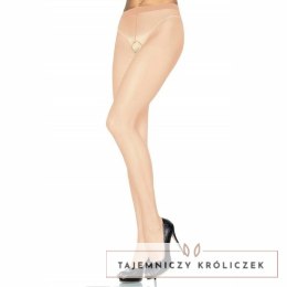Leg Avenue Figi Nylonowe Beżowe z Otworem Regulowany Rozmiar LEG AVENUE