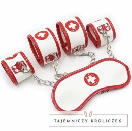 OHMAMA Fetish Mini Zestaw 3-częściowy Pielęgniarka PVC Czerwony OHMAMA