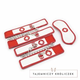 OHMAMA Fetish Mini Zestaw 3-częściowy Pielęgniarka PVC Czerwony OHMAMA