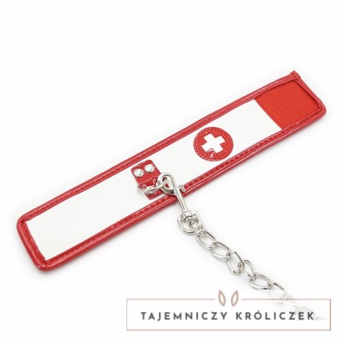 OHMAMA Fetish Mini Zestaw 3-częściowy Pielęgniarka PVC Czerwony OHMAMA