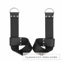 OHMAMA Fetish - Regulowane mankiety z podwieszeniem z PVC uniwersalne OHMAMA