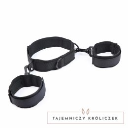 OHMAMA Fetish - Zestaw nylonowy: kołnierz i kajdanki, regulowany OHMAMA