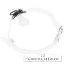 OHMAMA Fetish - przezroczysty smoczek knebel z regulacją 65,5 cm OHMAMA