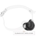 OHMAMA Fetish - przezroczysty smoczek knebel z regulacją 65,5 cm OHMAMA