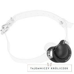 OHMAMA Fetish - przezroczysty smoczek knebel z regulacją 65,5 cm OHMAMA