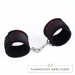 OHMAMA Kajdanki Nadgarstkowe Regulowane Skorzane Czarny Fetish OHMAMA