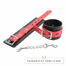 Ohmama Fetish Kajdanki na Nadgarstki z Blokadą, Imitacja Skory, Regulowane OHMAMA