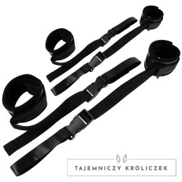 Ohmama Kajdanki Nylonowe na Rzepy Regulowane 55 cm Czarne OHMAMA