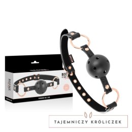 BEGME Black Edition pas z kulą oddychającą, skora wegańska, regulacja BEGME