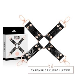 Begme Black Edition - krawat z wegańskiej skory z podszewką neoprenową BEGME