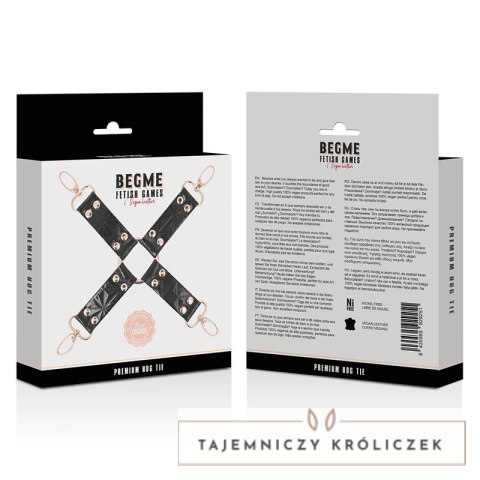 Begme Black Edition - krawat z wegańskiej skory z podszewką neoprenową BEGME