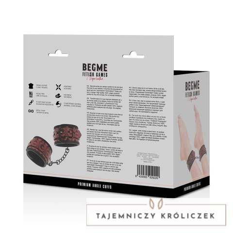 Begme Mankiety na Kostki Premium Red Edition z Wyściołką Neoprenową BEGME