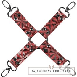 Begme Red Edition - krawat z wegańskiej skory premium, neoprenowa podszewka BEGME