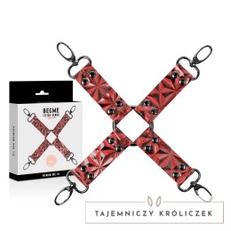 Begme Red Edition - krawat z wegańskiej skory premium, neoprenowa podszewka BEGME
