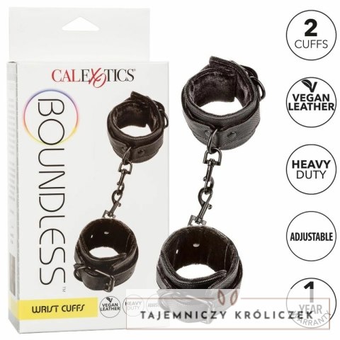 CalExotics Boundless mankiety nadgarstkowe z wegańskiej skory, regulowane CALEXOTICS