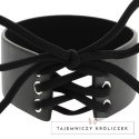 Coquette Chic Desire Choker z wegańskiej skory, regulowany, czarny COQUETTE